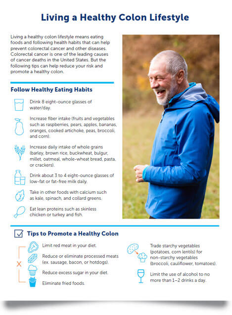 living a healthy colon lifestyle patient education